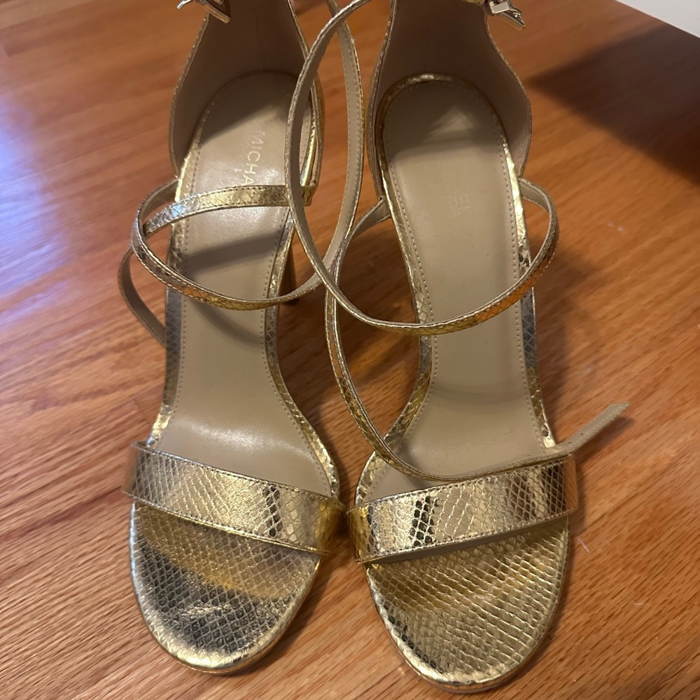 Michael Kors Metallic Gold Heels